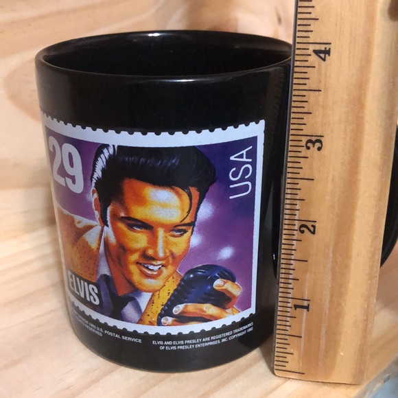 COPY - Elvis 29 Cent US Stamp Coffee Mug Cup Presley Enterprises Stamp Black Tea - Picture 4 of 6